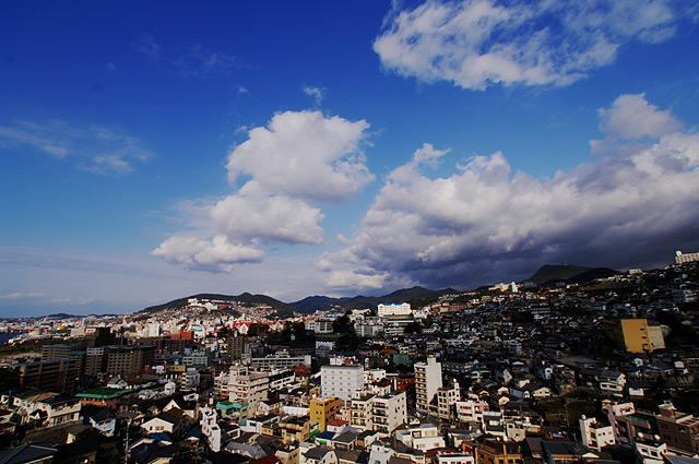 長崎市街上空の雲