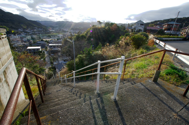 長崎市内の坂(長い階段)