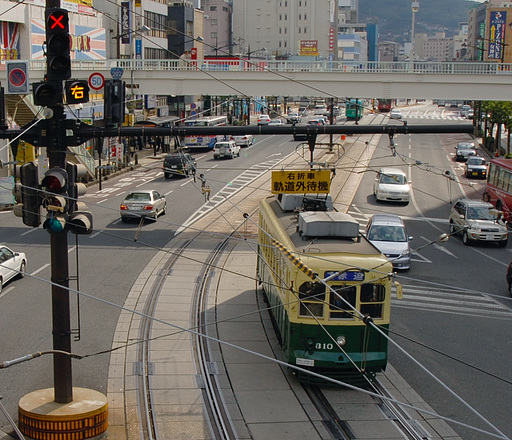 長崎(JR駅前)の路面電車